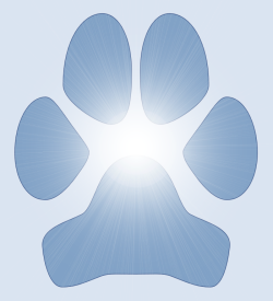 Cats and Dogs Paws and Tracks Logo of Revealing Paws